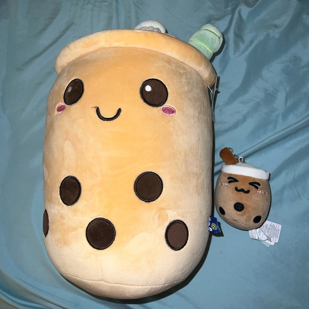 Boba plush and keychain set